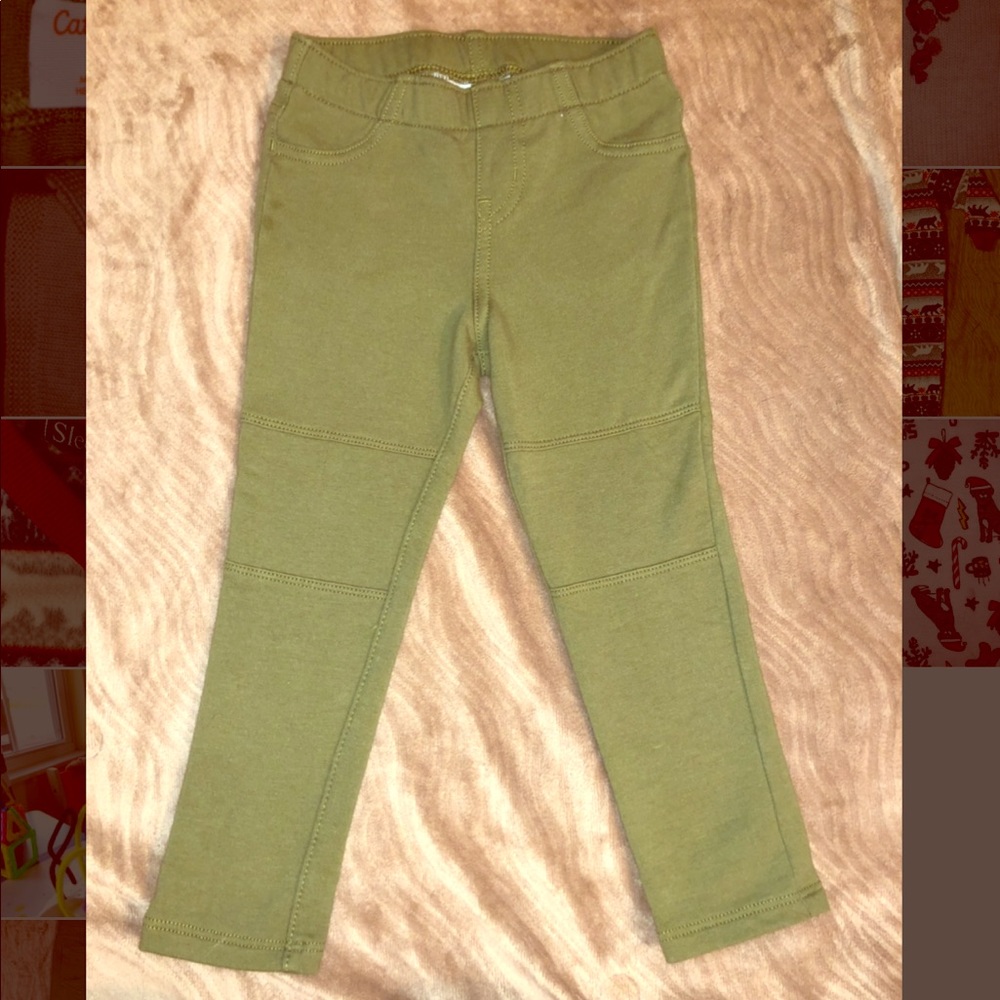 Cat and Jack girls’ pants 3T, army green, not worn
